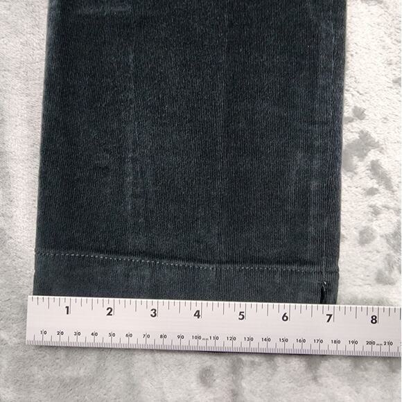 J.Jill Pants Womens 12 Black Stretch Corduroy Mid Rise Ankle Side Zip Tapered - Picture 10 of 11